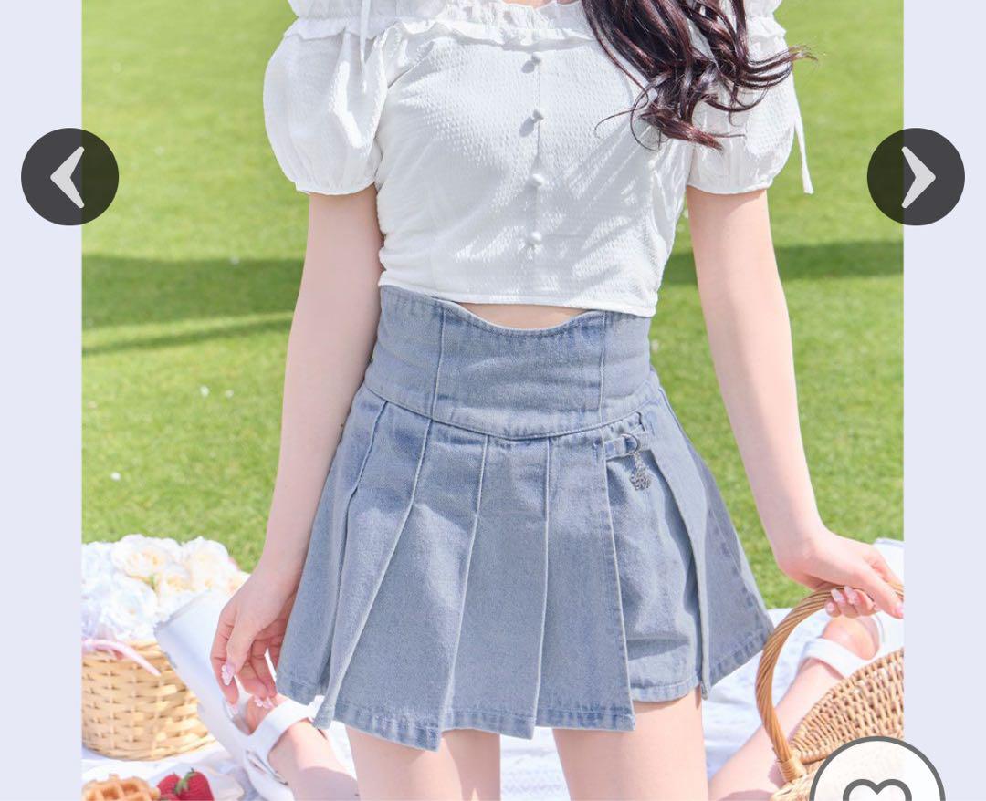 ミシェルマカロン 美脚デニムスカパン - メルカリ
