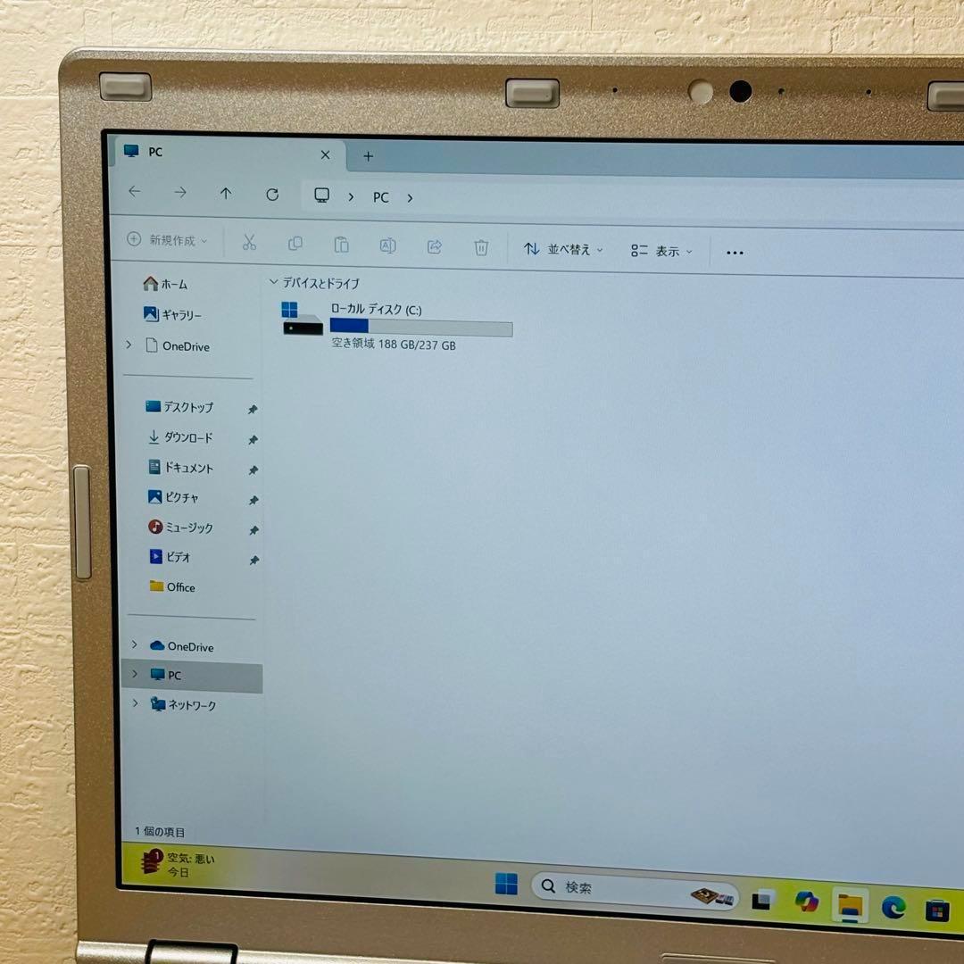 レッツノート CF-SZ6 i5 8G SSD 256GB オフィス付き P72