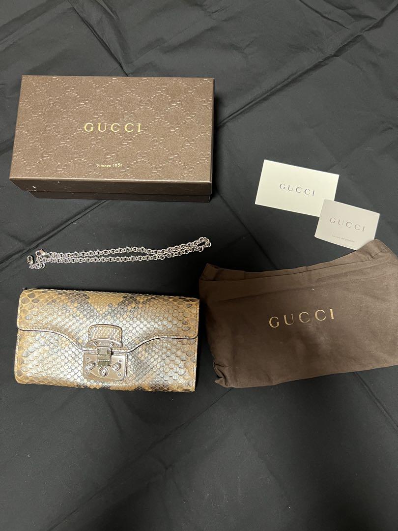 熱販売 GUCCI 長財布 パイソンレザー ピンクゴールド(定価14万)です 小物