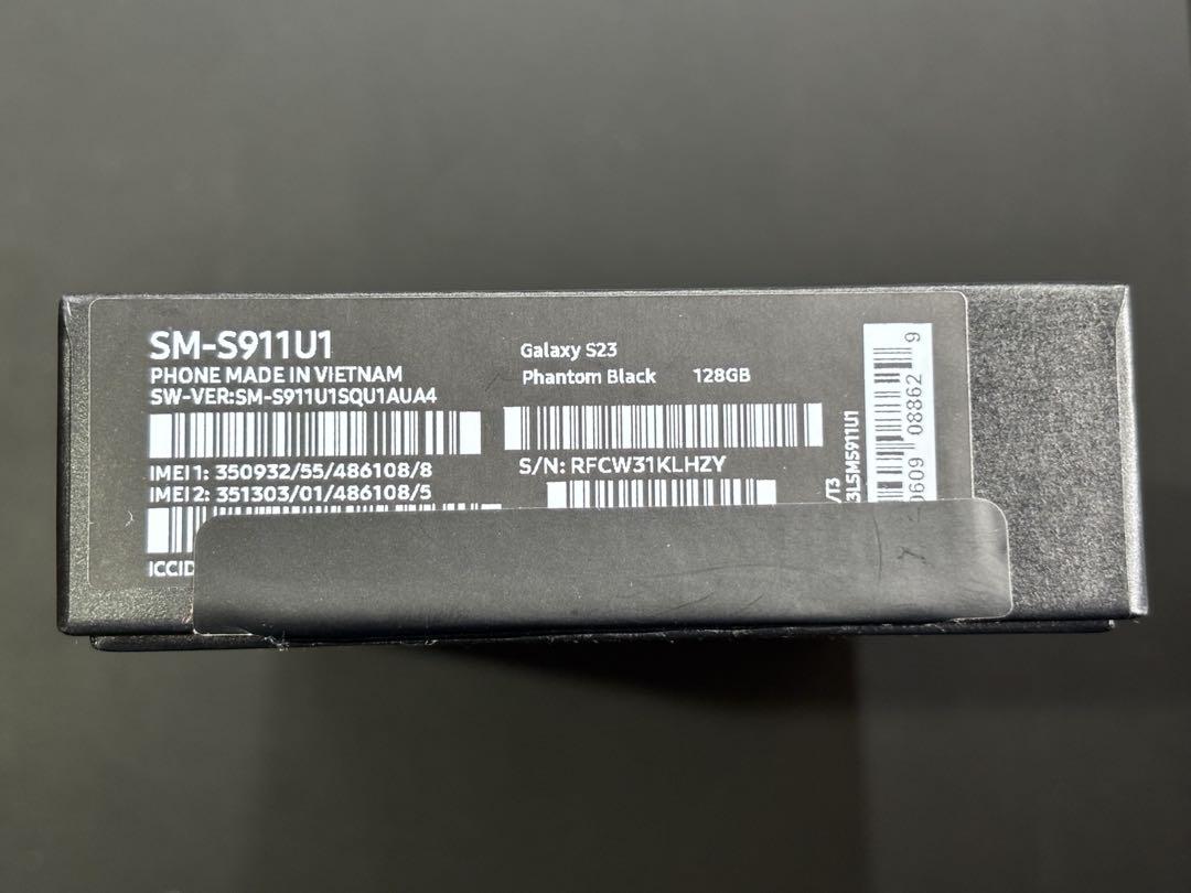 新品同様 Samsung Galaxy S23 ブラック 海外版SIMフリー