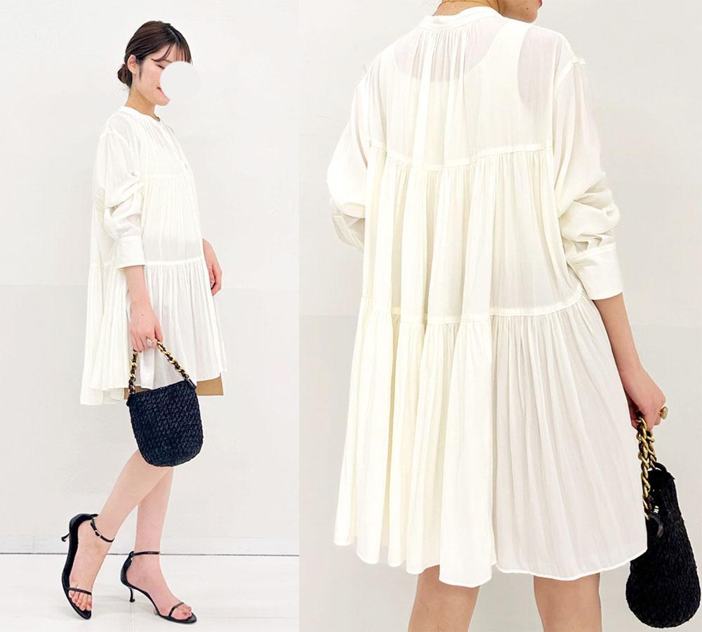 ■専用■美品 ノーブル 2万円 ティアードブラウス ロングブラウス ホワイト