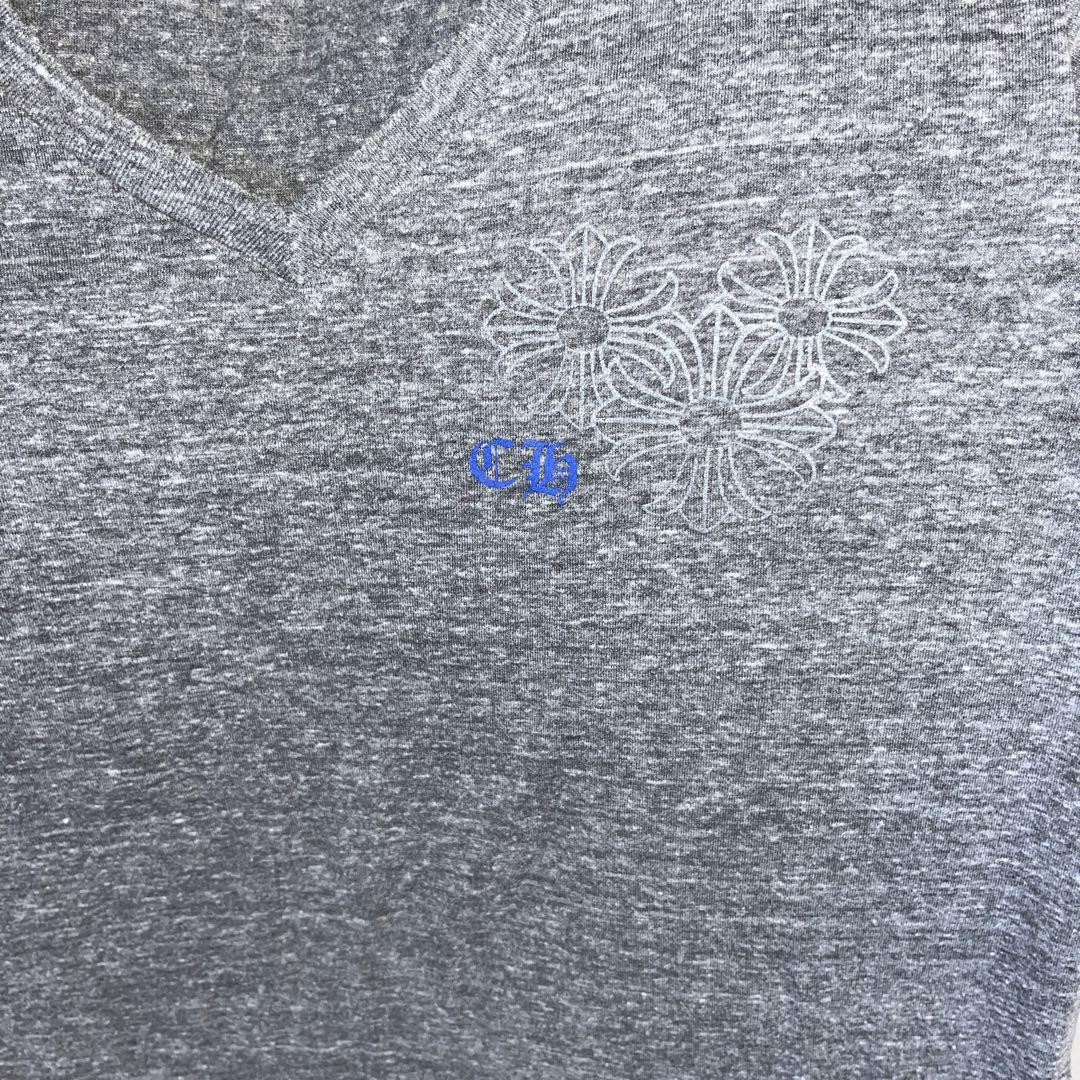 CHROME HEARTS グレー Vネック Tシャツ L