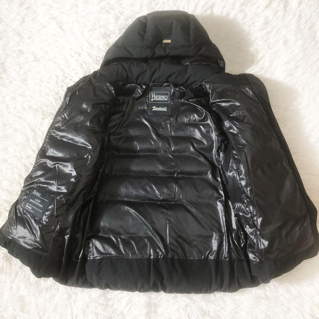 美品 ヘルノ ダウンジャケット 2way ブラック 120