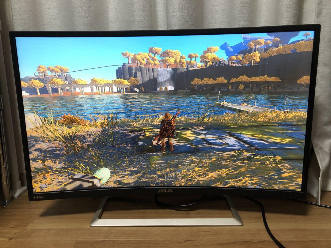 ASUS 31.5インチ 湾曲 ゲーミングモニター VA326H