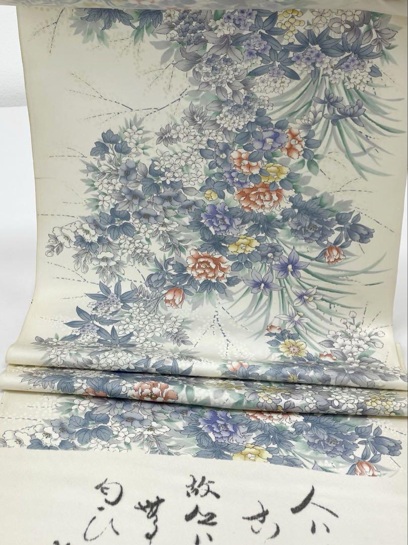 小紋 金彩 百花繚乱 正絹 反物