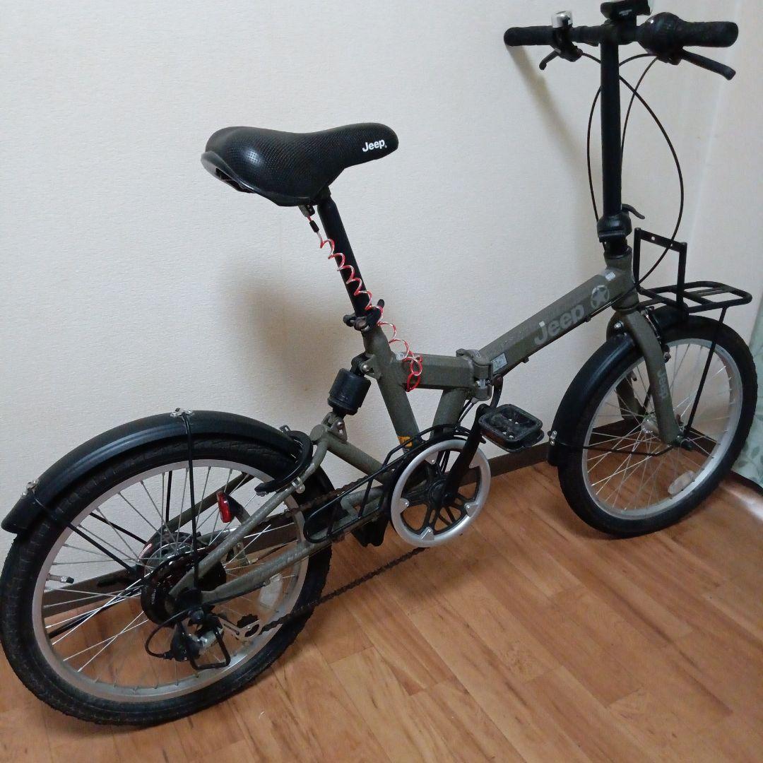 Pie美品Jeep20インチ折りたたみ自転車 人気のリヤサス車