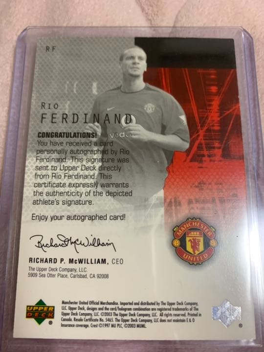 安心発送】 リオ ファーディナンド サイン入りカード asakusa.sub.jp