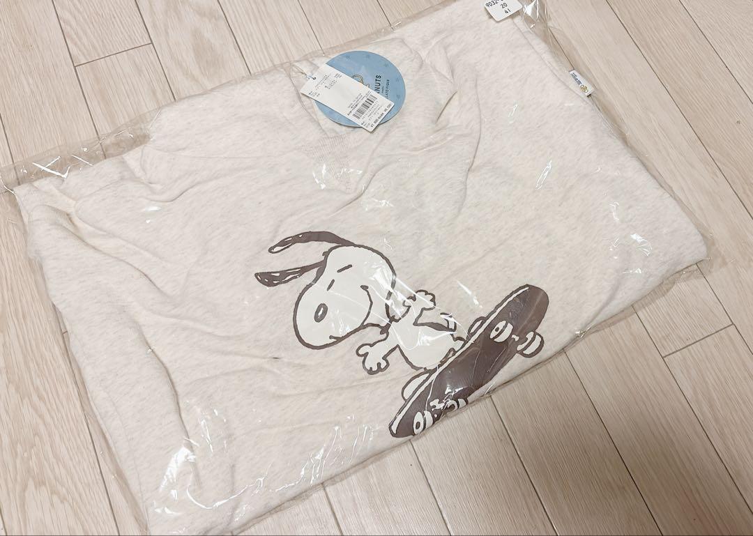 新品未使用 ジェラートピケ フードワンピース PEANUTS スヌーピー