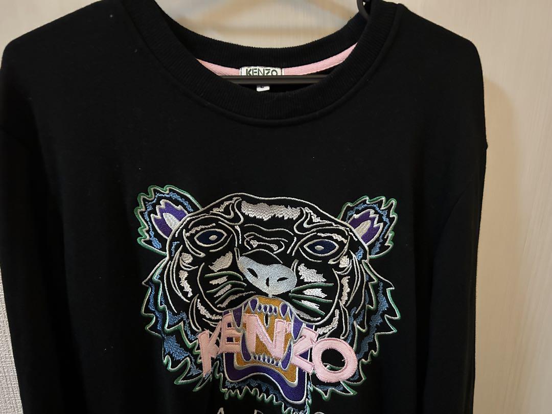 KENZO 虎刺繍 ブラック スウェット
