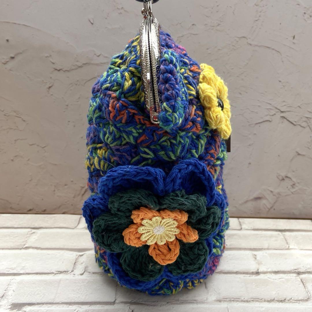 ✽ハンドメイド✽ 手編み がま口 あみぐるみ おサルさん