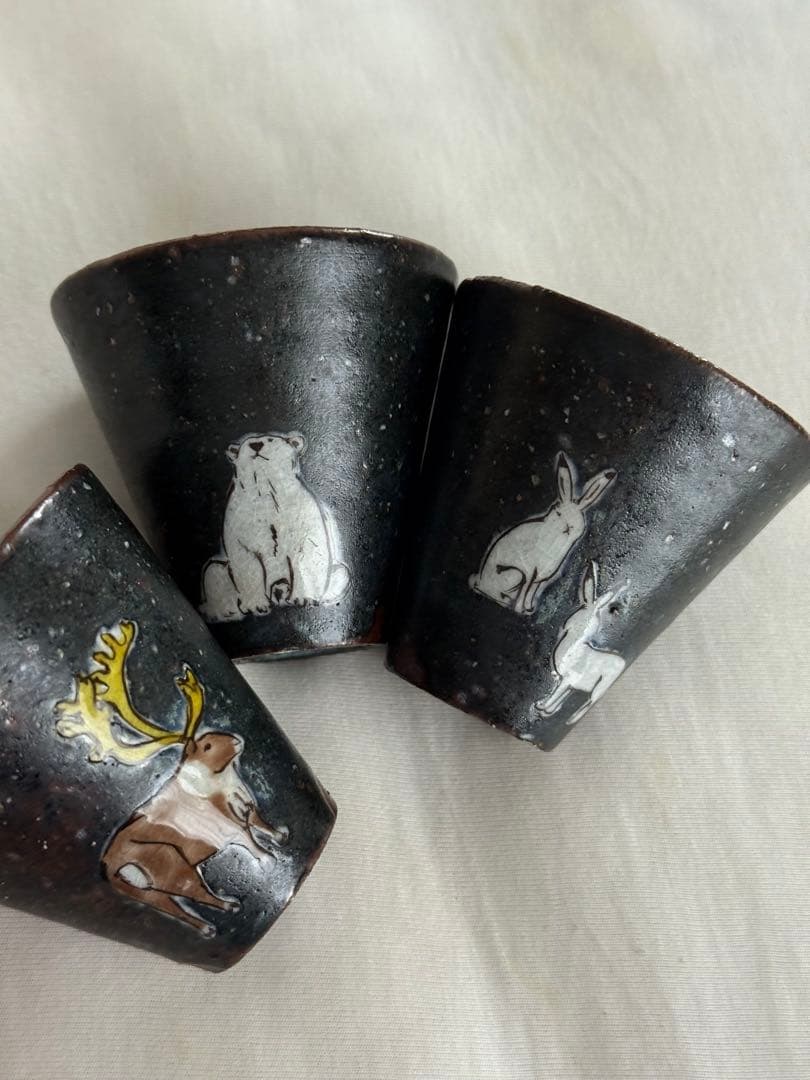 工房あめつち 茶杯 3個セット おまけ豆皿