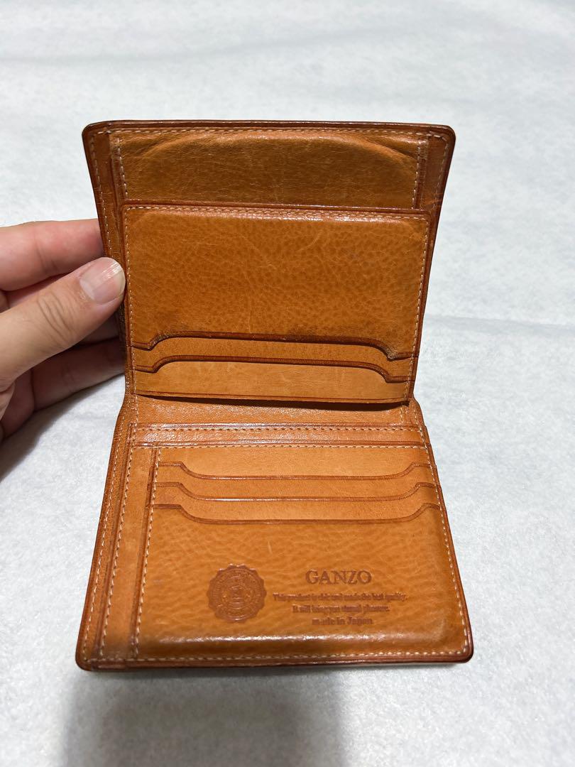 GANZO 二つ折り財布 シンブライドル ネイビー