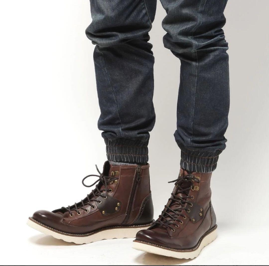 2万円 Ellelui エルルイ レザーワーク ブーツ laceup27.5cm Ellelui