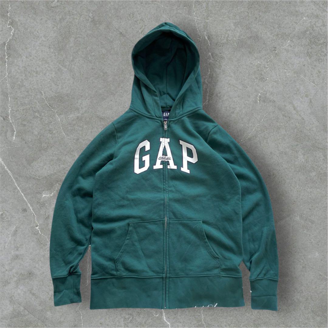 00s archive GAP Zip Up Hoodie green