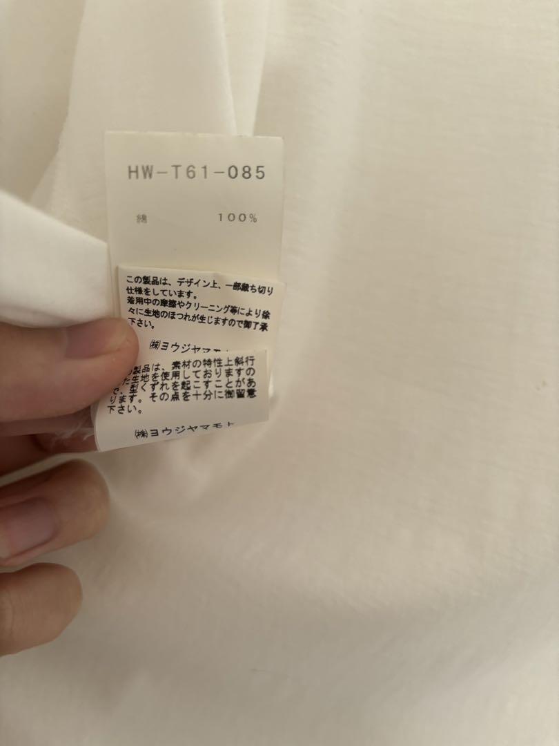Yohji yamamoto pour homme スリットロングtシャツ　白