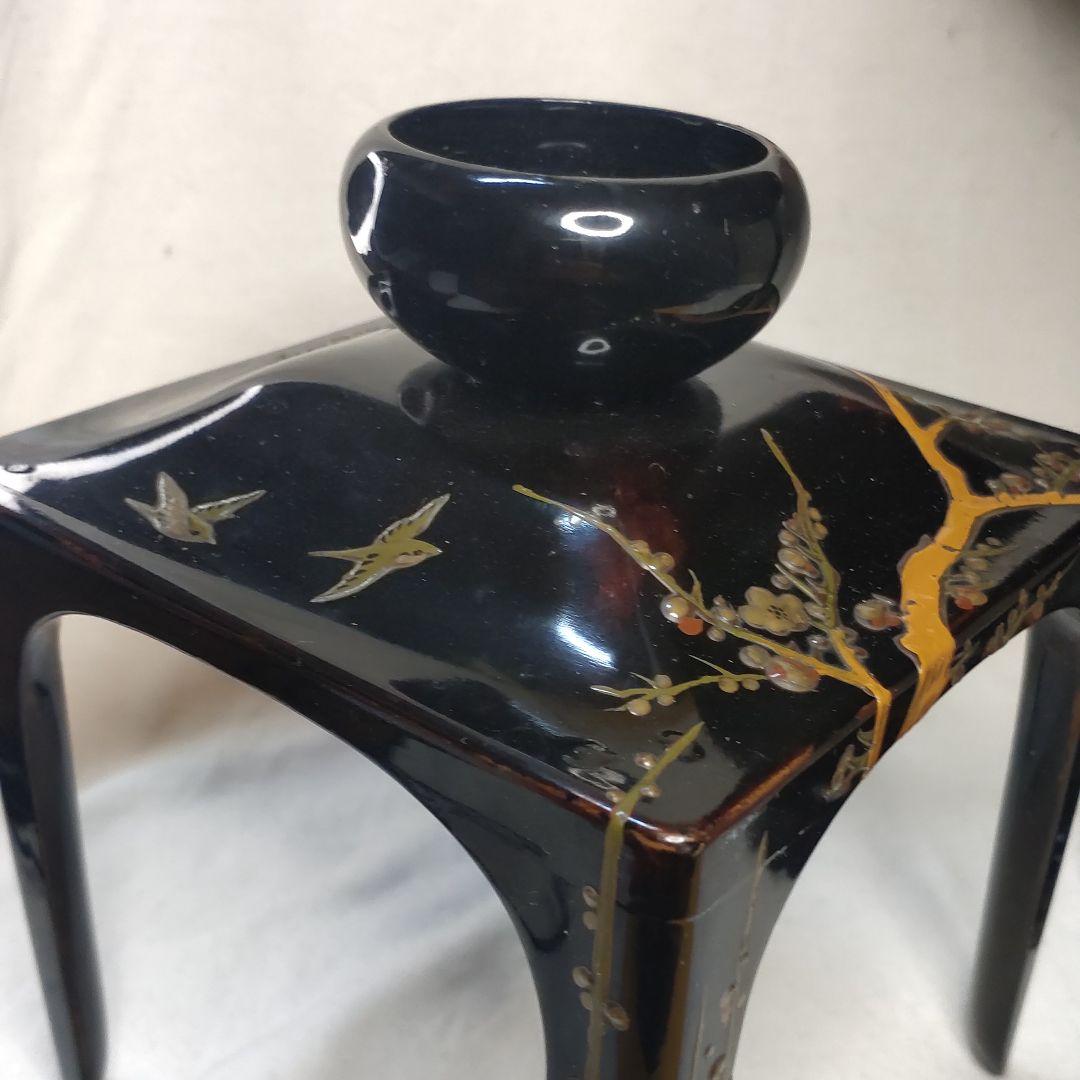 HOT大得価 茶道具 蒔絵高台菓子器 高台茶托 木製 江戸期 骨董 旧家蔵出し アンティーク ASjqY-m51779669161 即納新品
