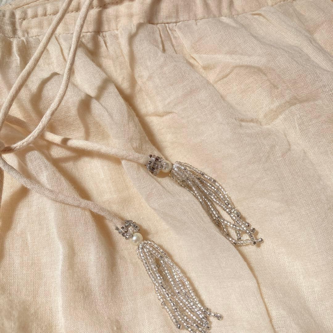 ヌキテパ コットンティアードマキシドレス 刺繍レースワンピース クリーム色 F ヌキテパ コットンティアードマキシドレス 刺繍レースワンピース クリーム色 F