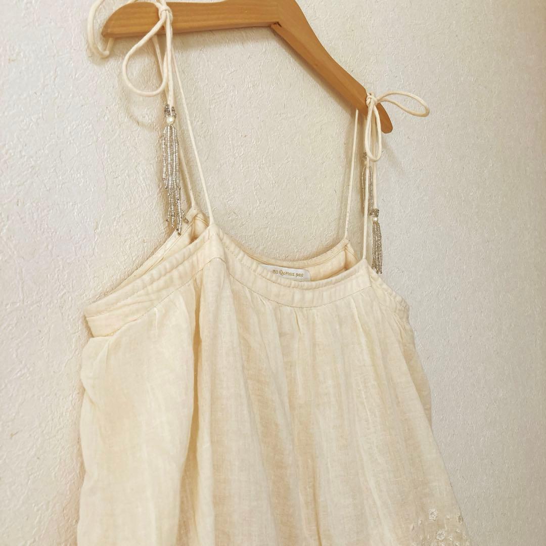 ヌキテパ コットンティアードマキシドレス 刺繍レースワンピース クリーム色 F ヌキテパ コットンティアードマキシドレス 刺繍レースワンピース クリーム色 F