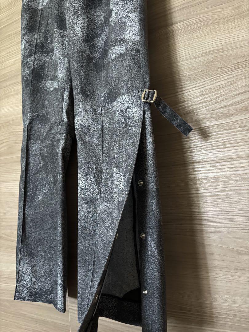 Tamme タム　パンツ　ブラック×グレー　モード 24SS