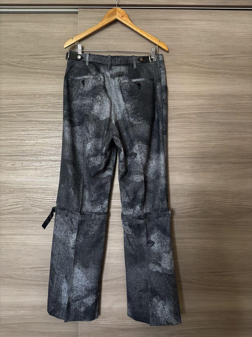 Tamme タム　パンツ　ブラック×グレー　モード 24SS