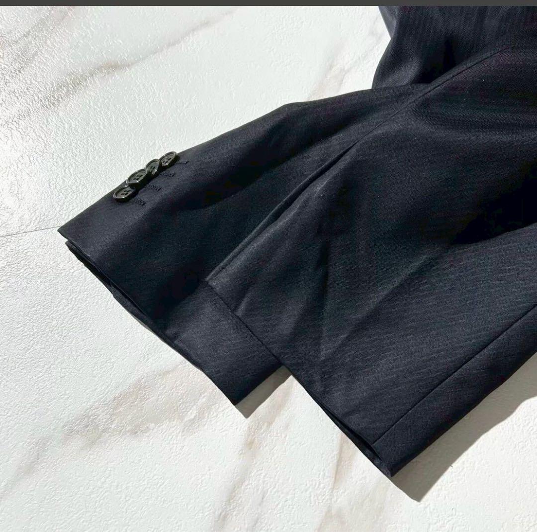 美品◇GIVENCHY 裏地総柄 テーラードジャケット ブレザー 濃紺 L