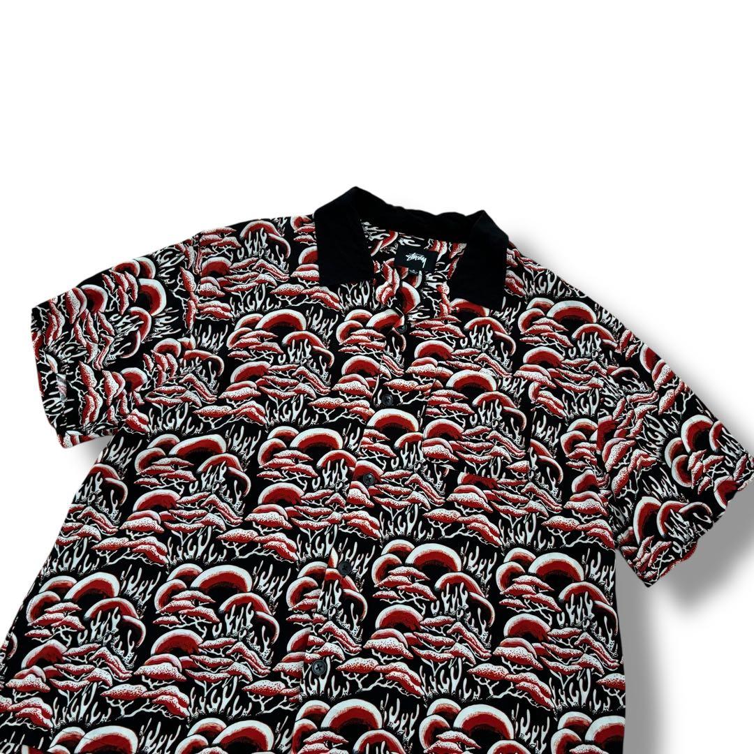 【STUSSY】希少　Coral Pattern Shirt S