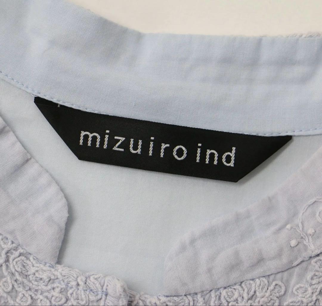 最終価格【美品】大人気mizuiro indスタンドカラーレース刺繍ブラウス