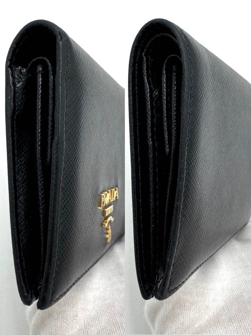 【美品】PRADA プラダ サフィアーノメタル 二つ折り財布 1MV204 【美品】PRADA プラダ サフィアーノメタル 二つ折り財布 1MV204