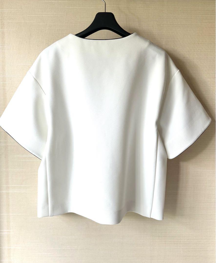 ebure エブール キーネックプルオーバー オフホワイト 36サイズ