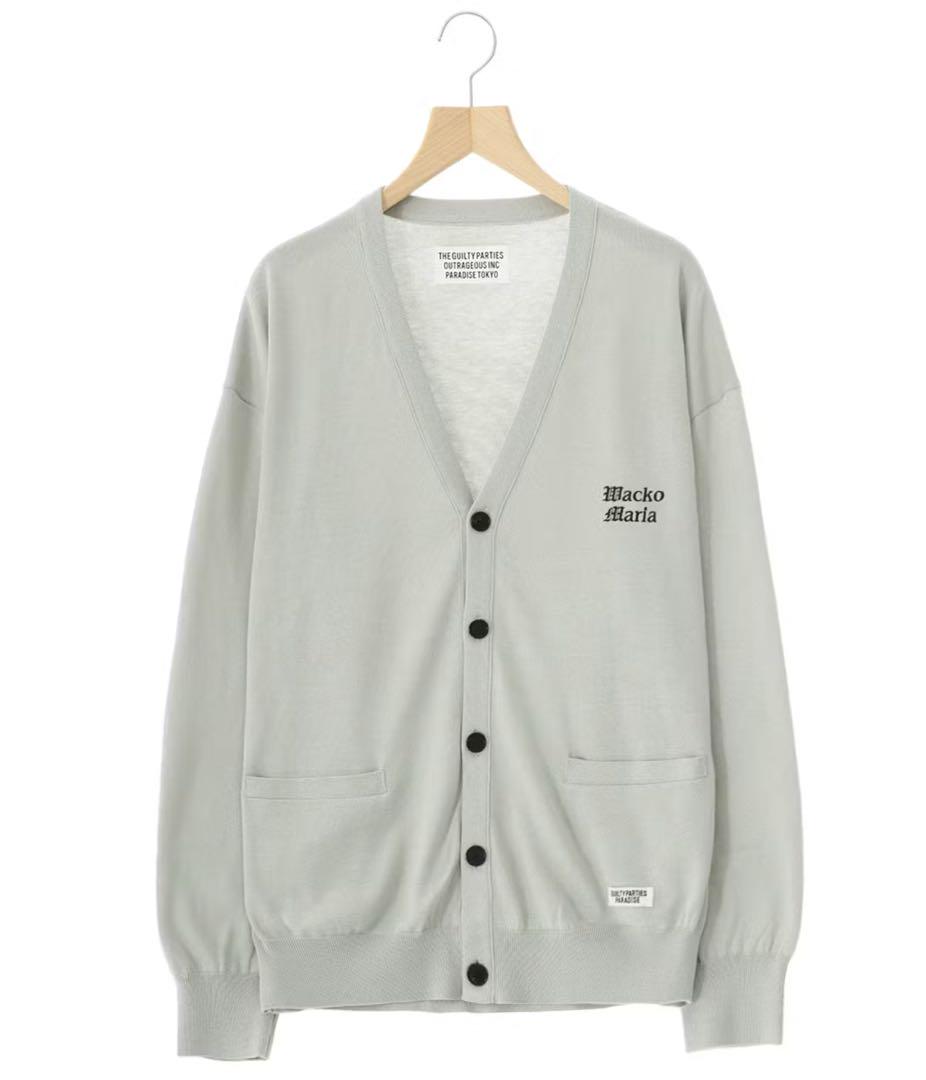 WACKO MARIA COTTON KNIT CARDIGAN グレー