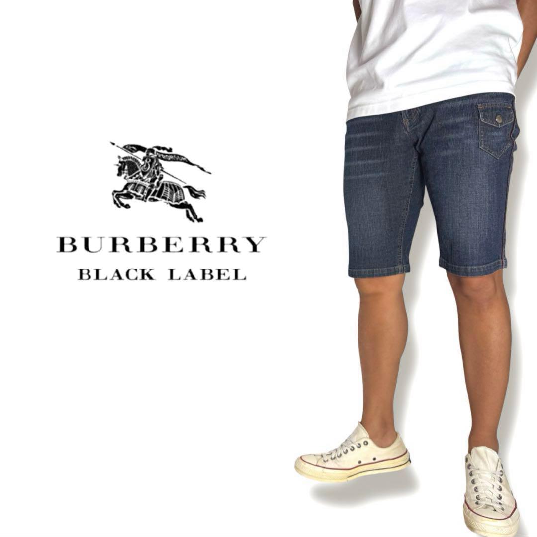 Burberry デニムショートパンツ BURBERRY BLACK LABEL|ストレッチデニムショーツ73バーバリー