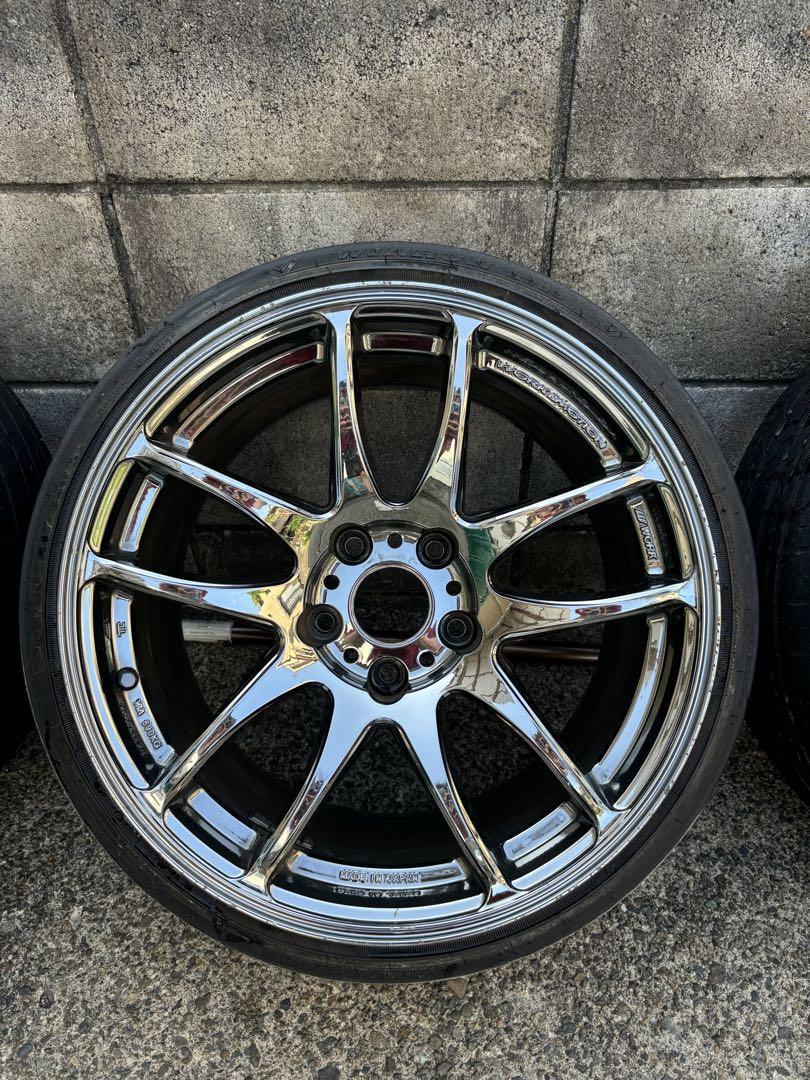 work emotion 極 メッキ 17インチ 9j+28 8j 35 4本