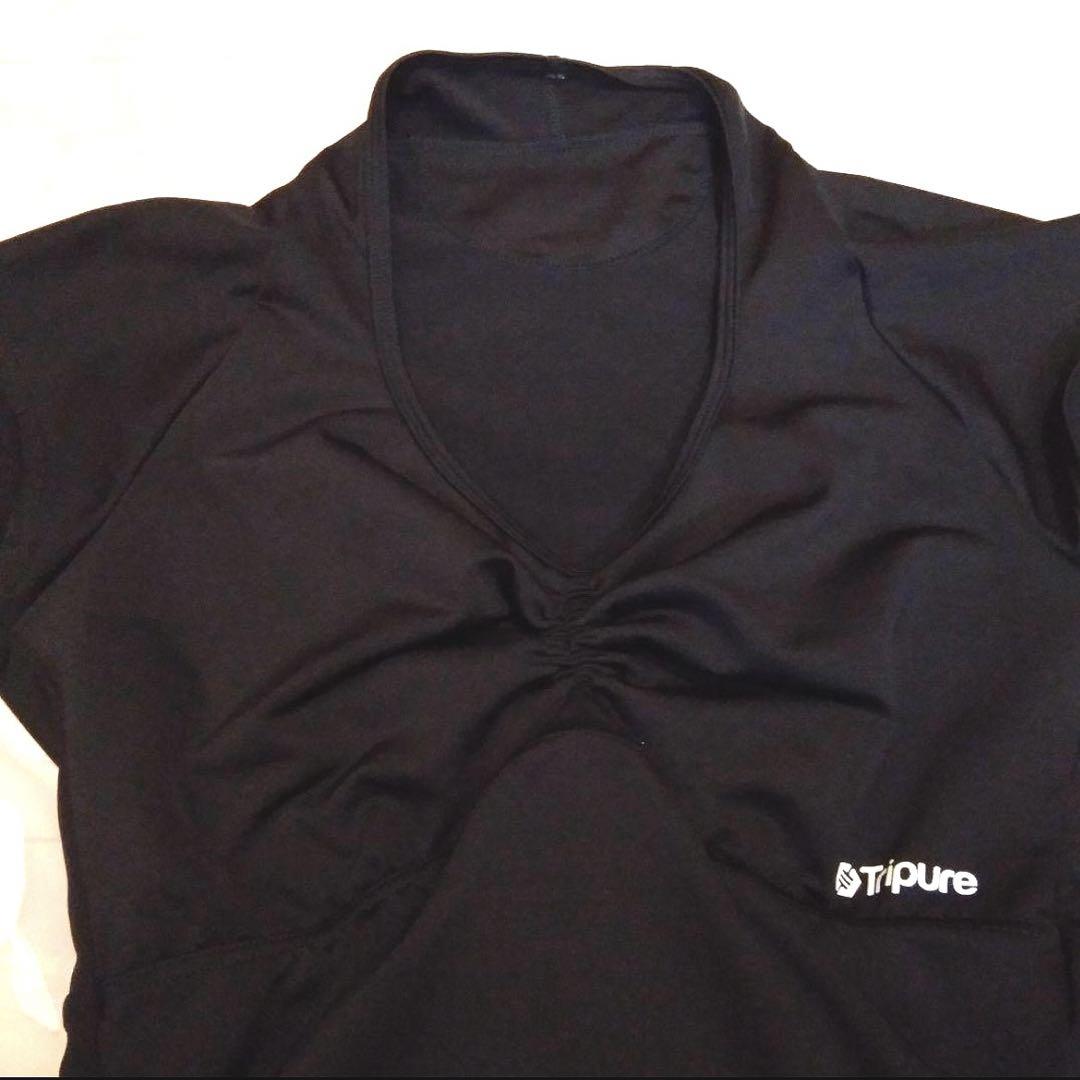 【数量限定】旧モデル在庫処分セールを開催します！ チャコット✴︎トリピュア✴︎Tシャツとアームカバーのセット 黒 バレエ
