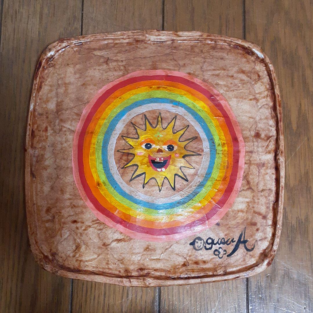 一貫張りアート ハッピー太陽と虹 画家 小楠アキコ作品