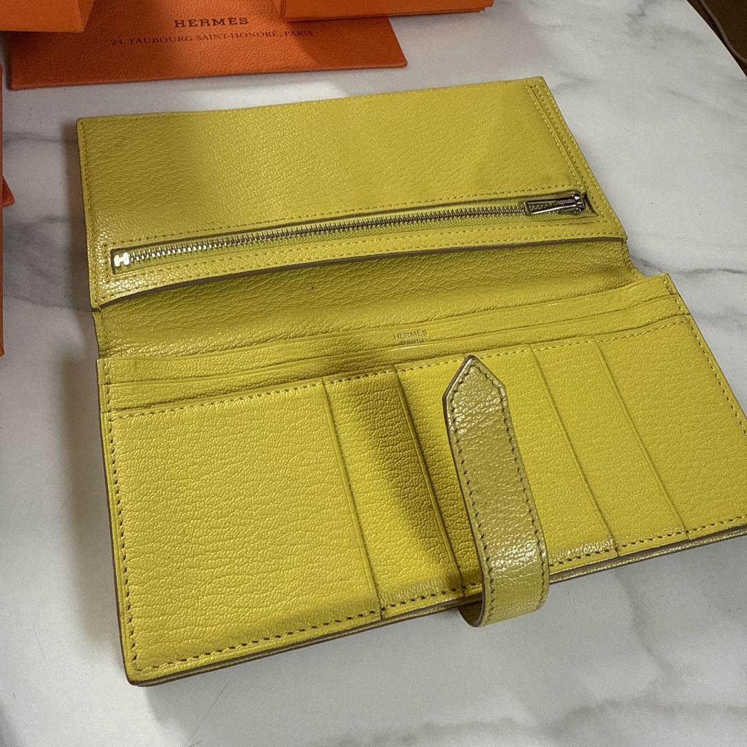 HERMESエルメス ベアンスフレ長財布 アザップシルクイン
