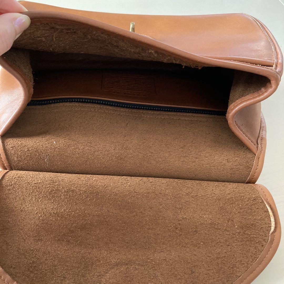 COACH レザー ショルダーバッグ 茶色 COACH レザー ショルダーバッグ 茶色