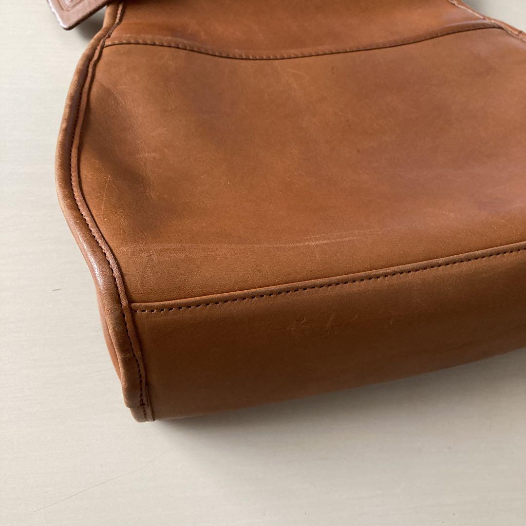 COACH レザー ショルダーバッグ 茶色 COACH レザー ショルダーバッグ 茶色