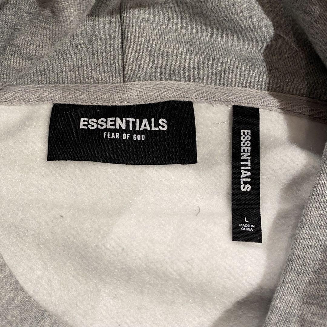 新品 ESSENTIALS ロゴ プリント パーカー エッセンシャルズ