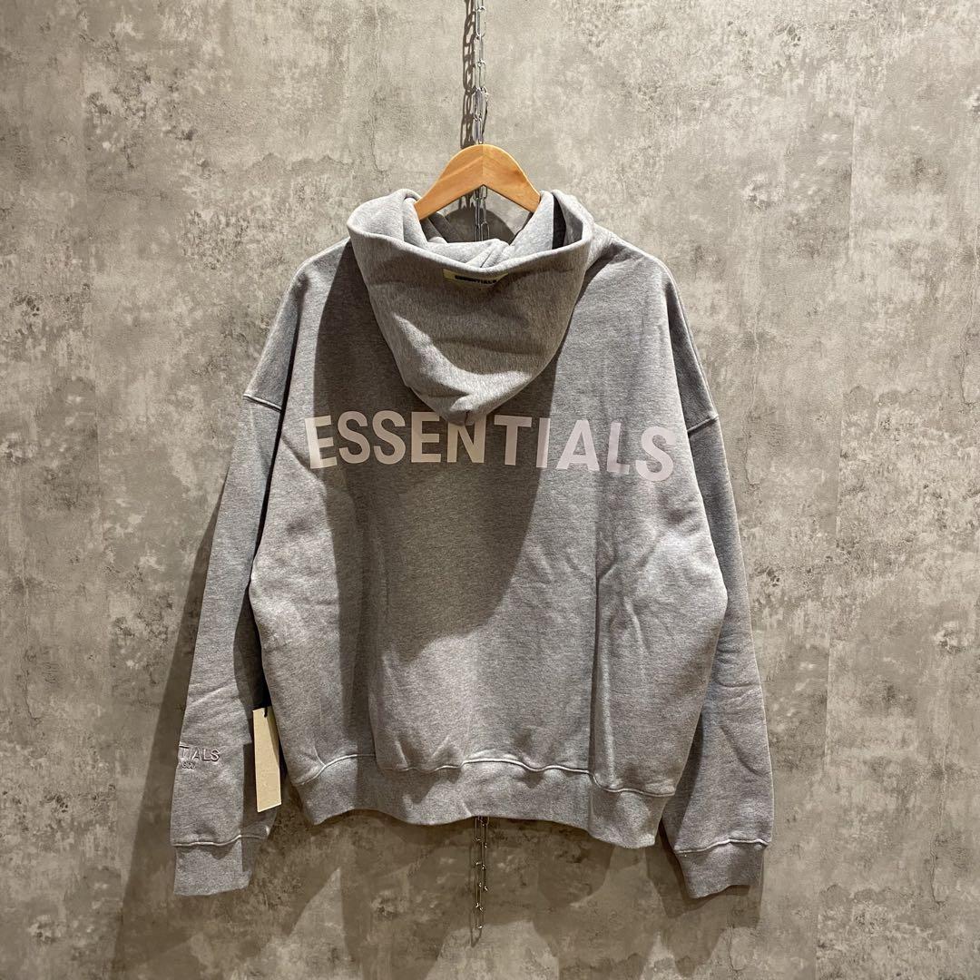 新品 ESSENTIALS ロゴ プリント パーカー エッセンシャルズ