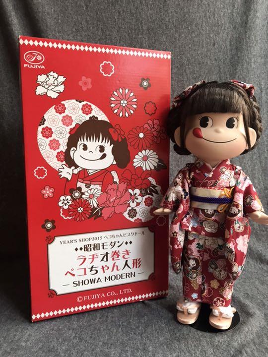 不二家ペコちゃん 昭和モダン ラジオ巻きペコちゃん人形 ビスク 不二家ペコちゃん 昭和モダン ラジオ巻きペコちゃん人形 ビスク