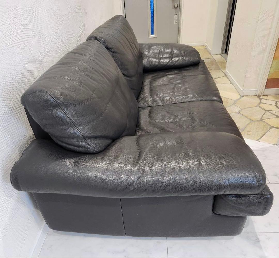 ERPOエルポ MARUNEマルネ本革2人掛けソファ ブラック ERPOエルポ MARUNEマルネ本革2人掛けソファ ブラック