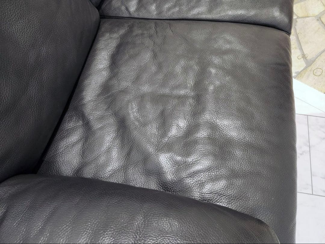 ERPOエルポ MARUNEマルネ本革2人掛けソファ ブラック ERPOエルポ MARUNEマルネ本革2人掛けソファ ブラック