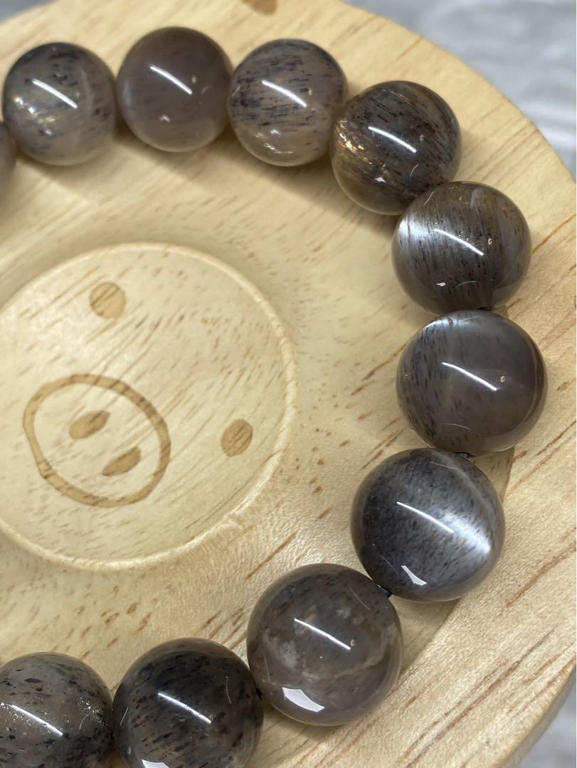 ブラック ブラウン サンムーンストーン 大玉 12mm