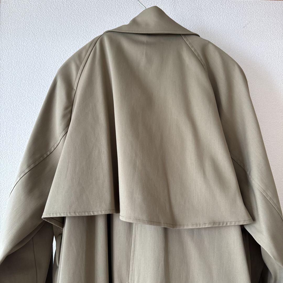 新品未使用　unfilo 洗える】ロングトレンチコート キャメル