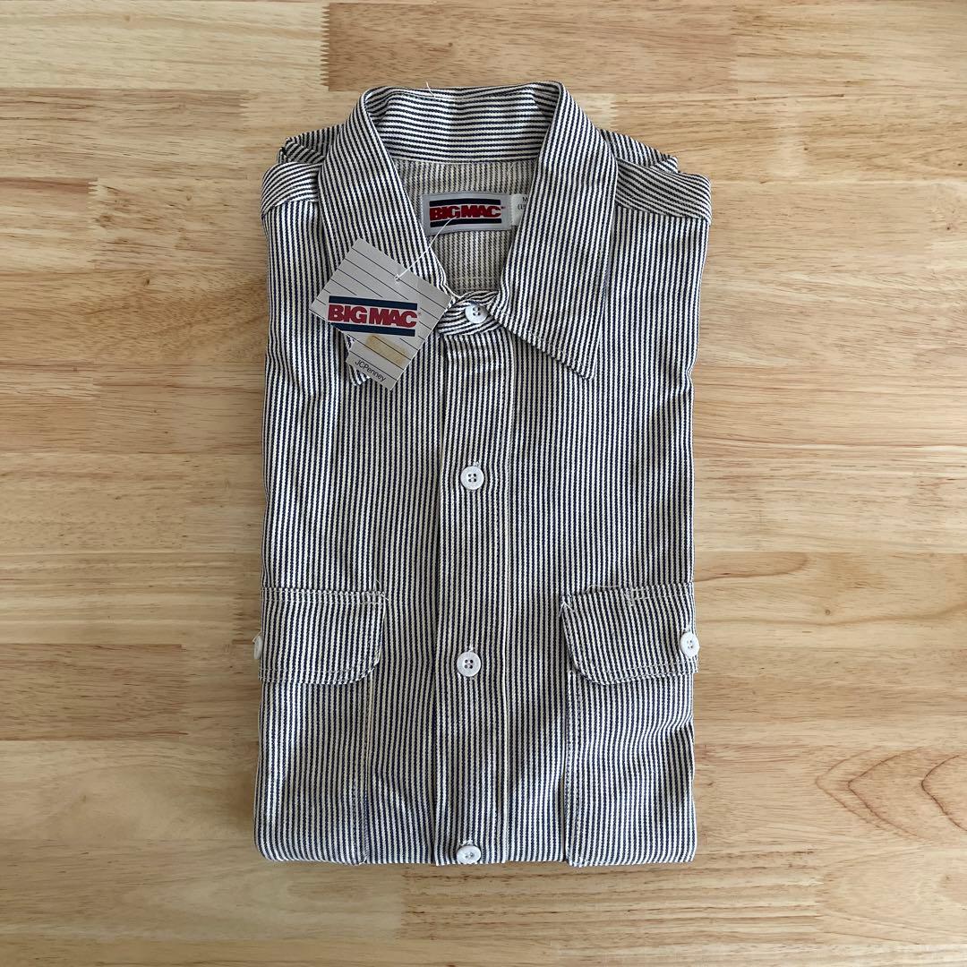 ④ 希少　80's デッドストック　BIC MAC ヒッコリーシャツ　USA製