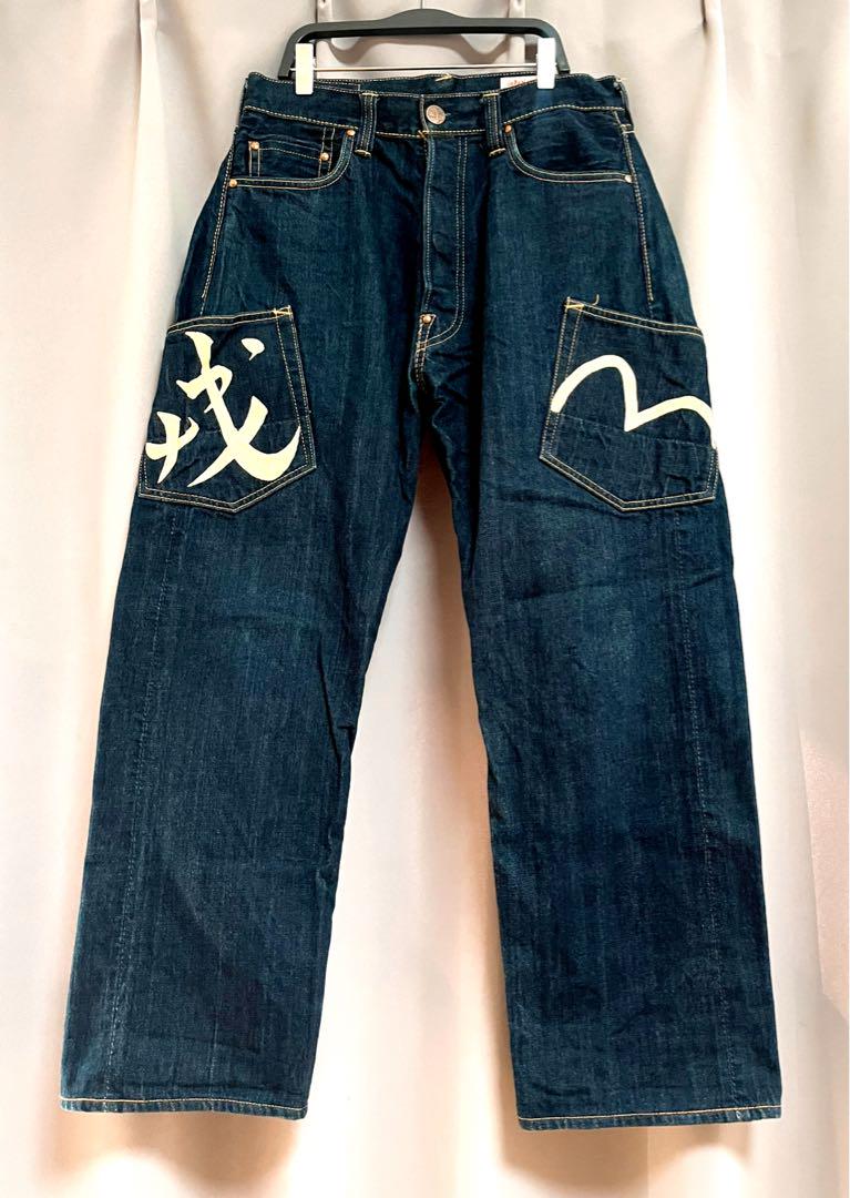 EVISU パリ限定 大黒デニム カモメ 刺繍 戎 ピンク カーゴポケットデニム