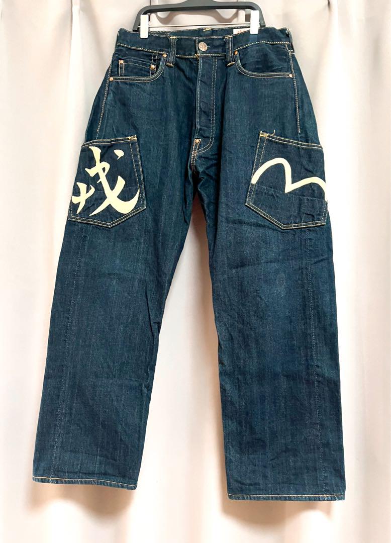 EVISU パリ限定 大黒デニム カモメ 刺繍 戎 ピンク カーゴポケットデニム