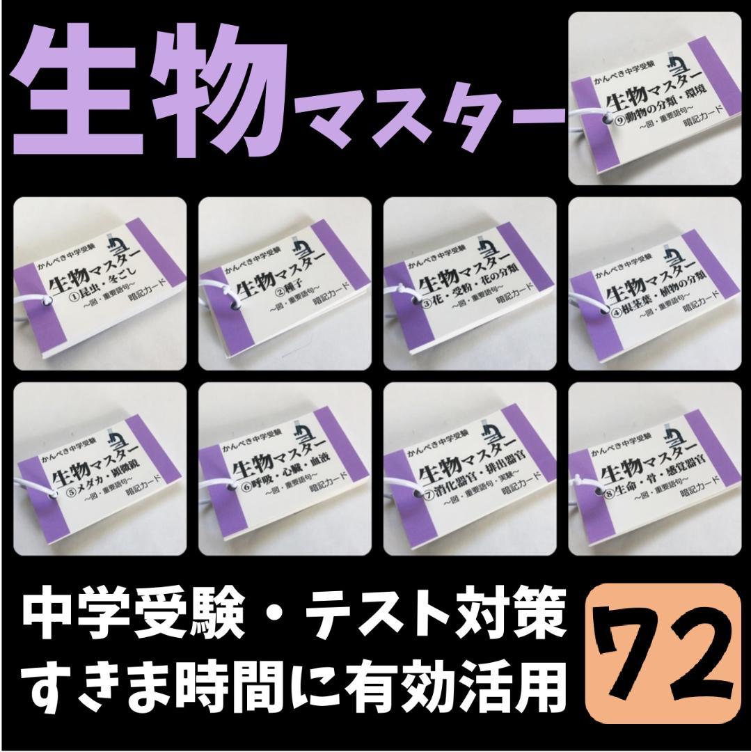 【072】中学受験理科　生物マスター①～⑨　小学生理科　テスト対策　学力アップ