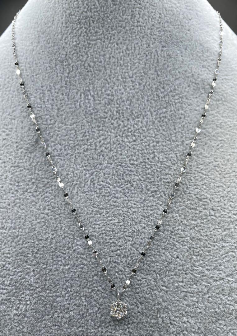 【絶品】 JF191☆高級 ESTELLE プラチナネックレス ダイヤモンド0.31ct アクセサリー