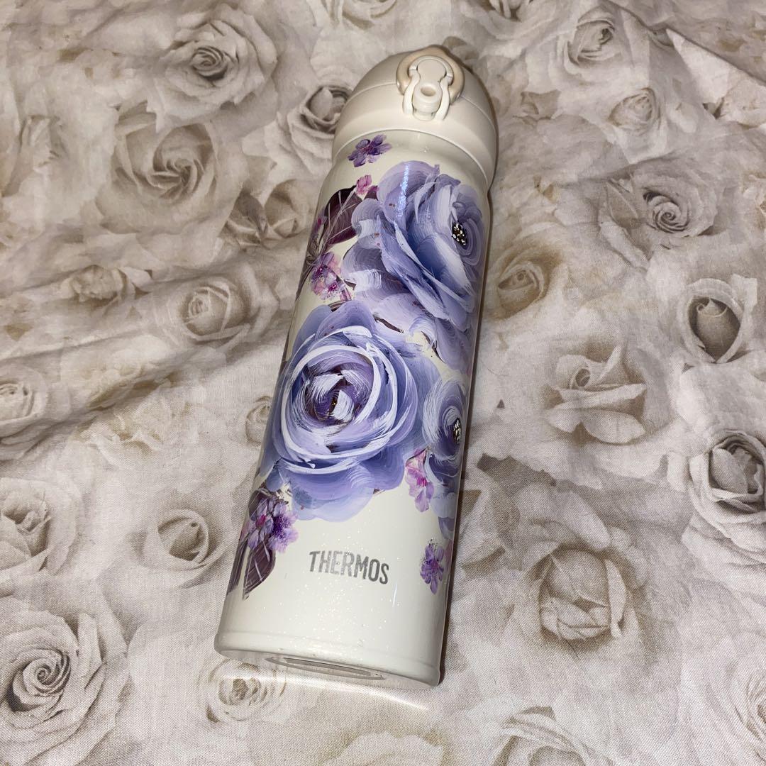 ステンレスボトル500ml 薔薇手描きトールペイント